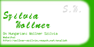 szilvia wollner business card